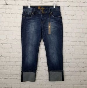 Kut from the Kloth straight leg cuff Jeans size 8